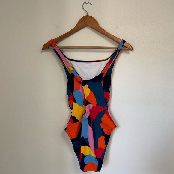 Nautica Cross Back One Piece Swimsuit in Castaway Size Large - Picture 4 of 7